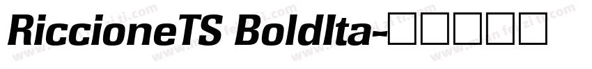 RiccioneTS BoldIta字体转换